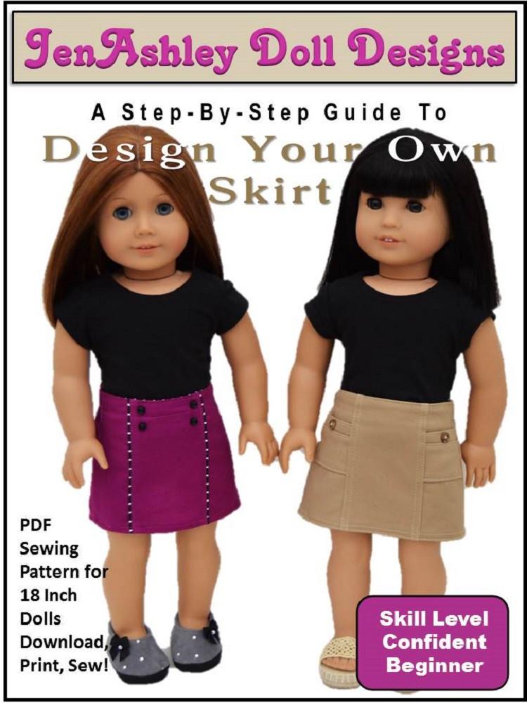 Jen Ashley Doll Designs Design Your Own Skirt Doll Clothes Pattern 18 