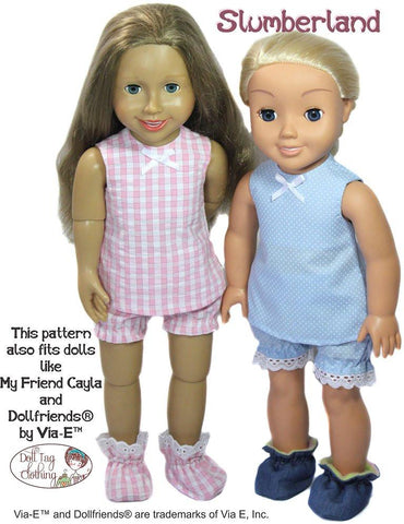 Doll Tag Clothing Journey Girl Slumberland Pattern for 18" - 19" Slim Dolls larougetdelisle