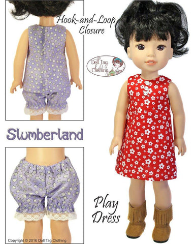 Doll Tag Clothing WellieWishers Slumberland 14.5" Doll Clothes Pattern larougetdelisle