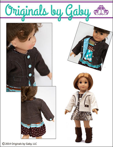 Originals by Gaby 18 Inch Modern Snappy Little Jacket 18" Doll Clothes larougetdelisle