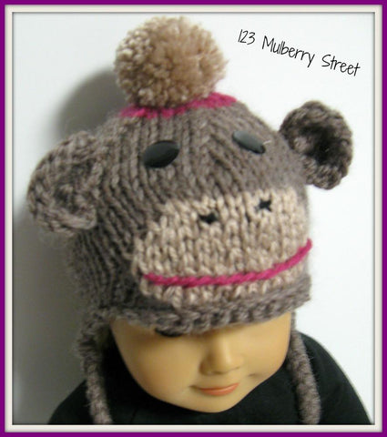 123 Mulberry Street Knitting Sock Monkey Hat Knitting Pattern larougetdelisle