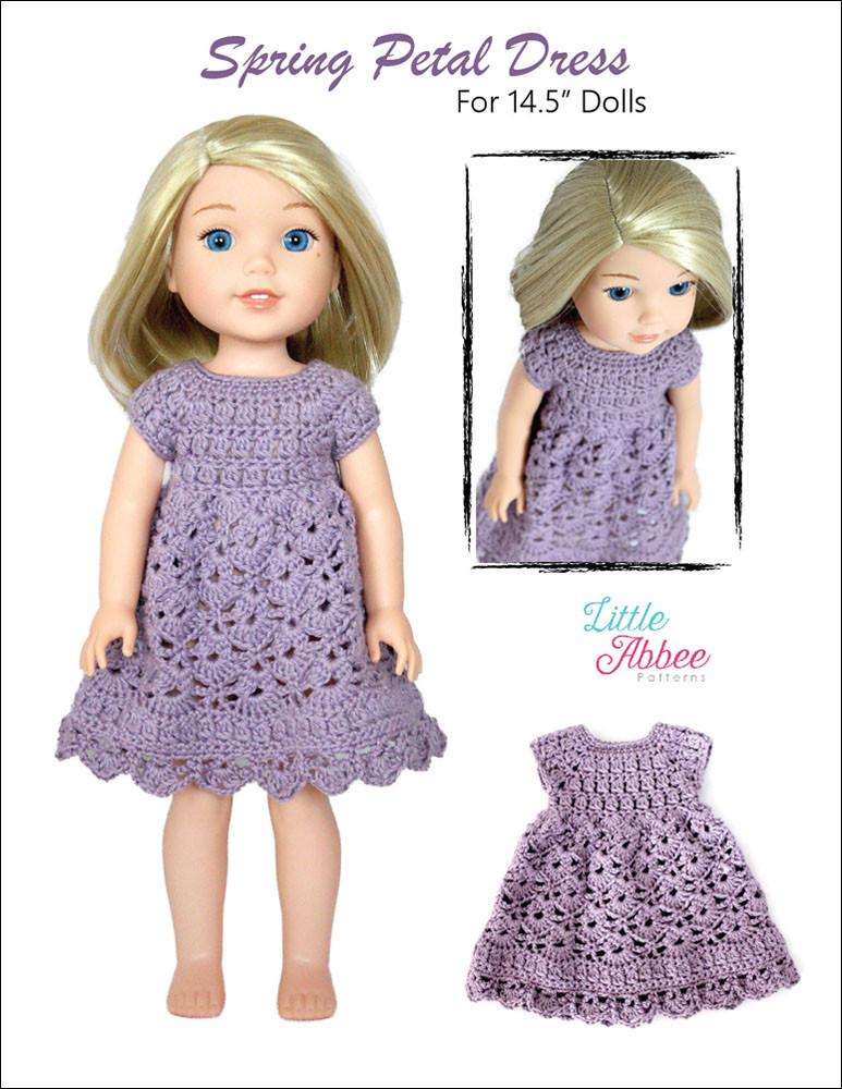 crochet dress for doll