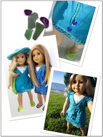 Stacy and Stella 18 Inch Modern Beach Cover Up 18" Doll Clothes Pattern larougetdelisle
