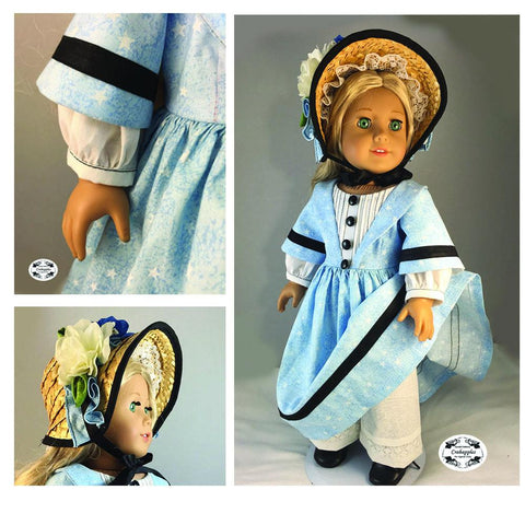 Crabapples 18 Inch Historical Stand By Me 18" Doll Clothes Pattern larougetdelisle