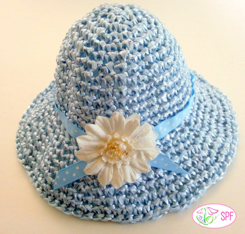 Sweet Pea Fashions Crochet Springtime Straw Hat Crochet Pattern larougetdelisle