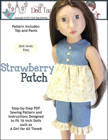 Doll Tag Clothing A Girl For All Time Strawberry Patch for AGAT Dolls larougetdelisle