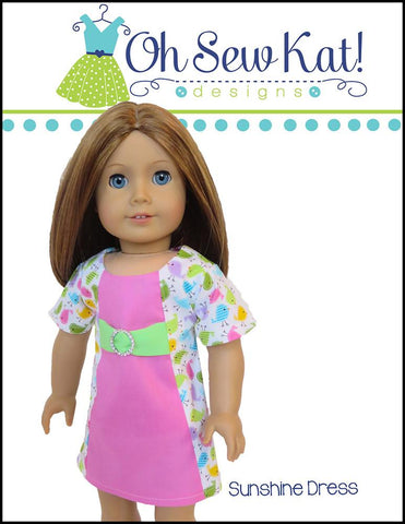 Oh Sew Kat 18 Inch Modern Sunshine Dress 18" Doll Clothes Pattern larougetdelisle