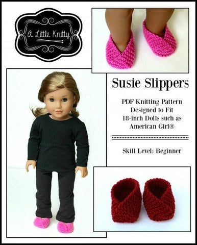 A Little Knitty Knitting FREE Susie Slippers Knitting Pattern larougetdelisle