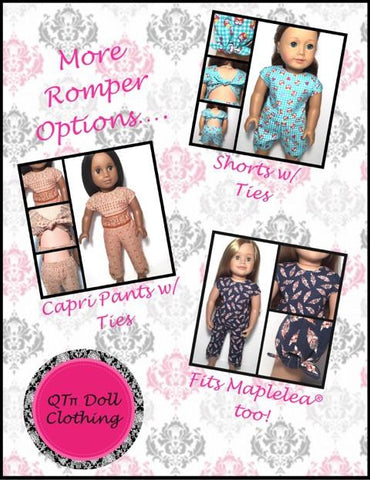 QTπ Doll Clothing 18 Inch Modern Tie Back Romper and Dress 18" Doll Clothes larougetdelisle