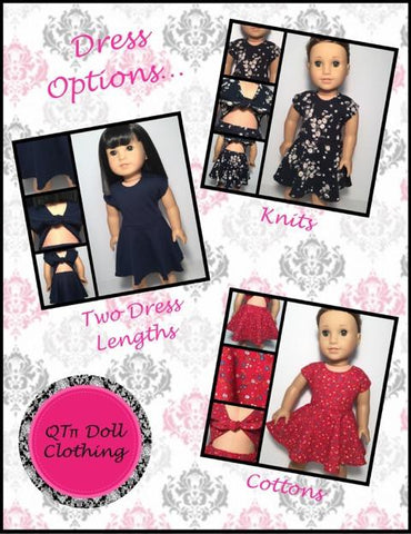 QTπ Doll Clothing 18 Inch Modern Tie Back Romper and Dress 18" Doll Clothes larougetdelisle