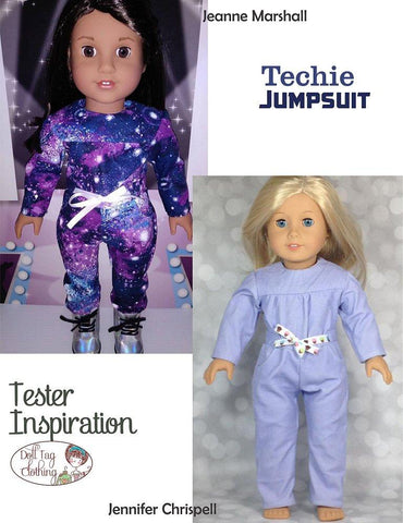 Doll Tag Clothing 18 Inch Modern Techie Jumpsuit 18" Doll Clothes Pattern larougetdelisle
