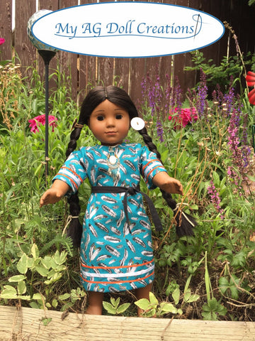 My AG Doll Creations 18 Inch Historical Traditional Native Dress 18" Doll Clothes Pattern larougetdelisle
