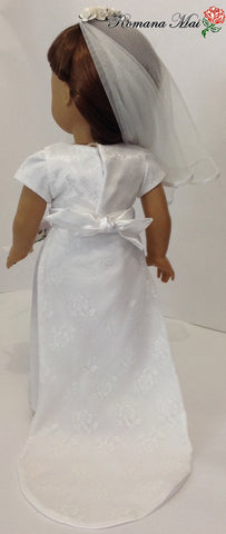 Romana Mai 18 Inch Modern Sydney Spring Wedding Dress 18" Doll Clothes larougetdelisle