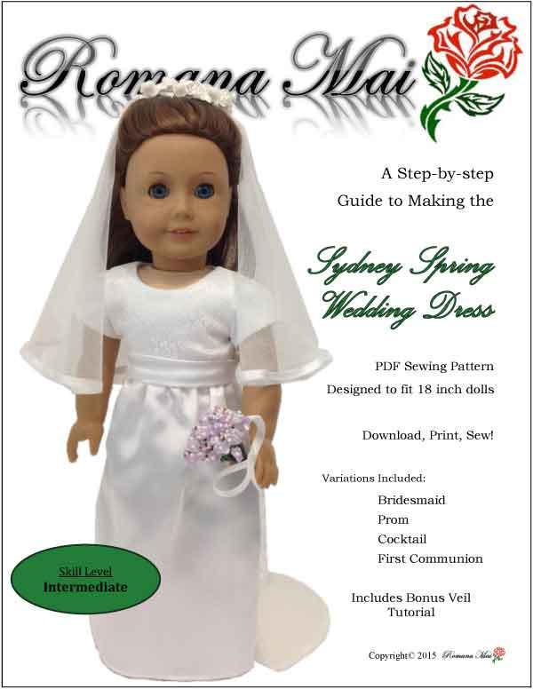 18 inch doll wedding dress