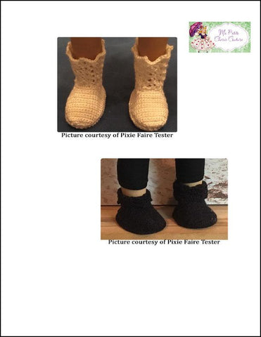 Mon Petite Cherie Couture Crochet Whimsy Boot 18" Doll Crochet Pattern larougetdelisle