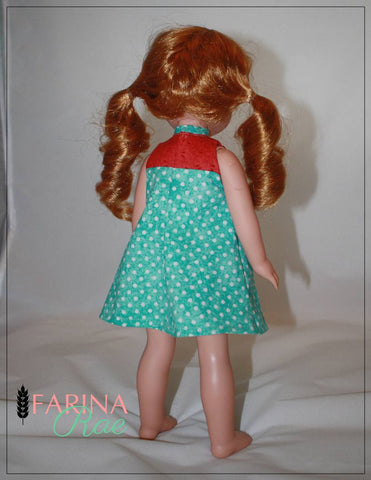 Farina Rae WellieWishers Christy Dress 14-14.5" Doll Clothes Pattern larougetdelisle