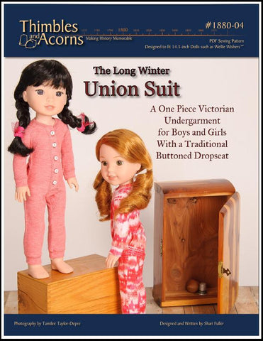 Thimbles and Acorns WellieWishers Union Suit 14.5" Doll Clothes Pattern larougetdelisle