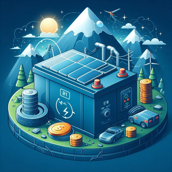 deep cycle battery featured in the mountains with high cycle life