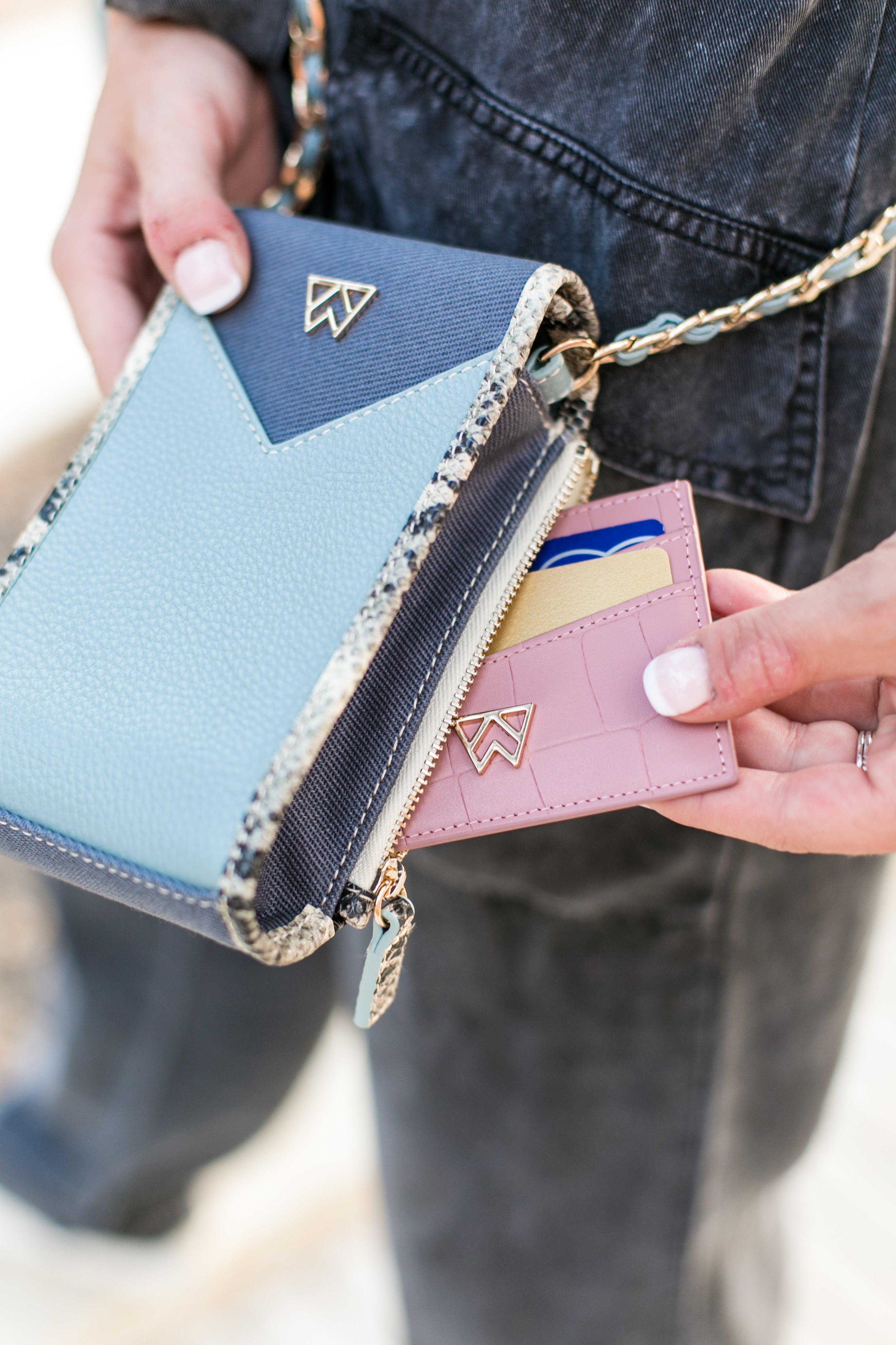 Out and About Phone Crossbody in Blue