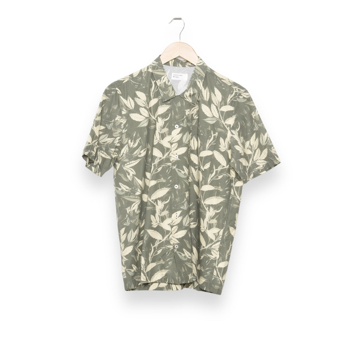 Universal Works Pullover S/S Shirt in Indigo Flower Print