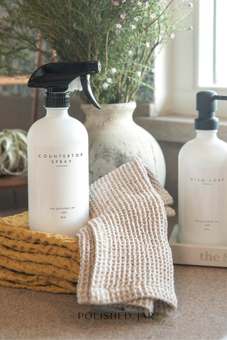 All-Purpose Spray Bottle Dispensers on Kitchen Counter