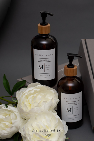 The Polished Jar Monogram Bottle Dispensers