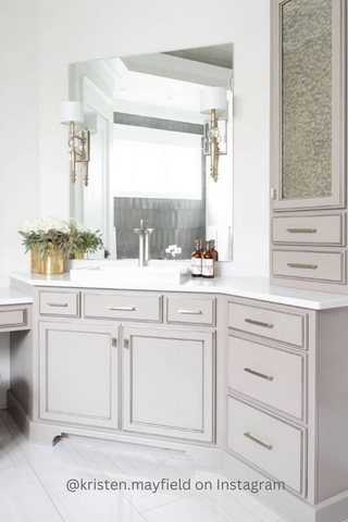 Elegant organized bathroom counter