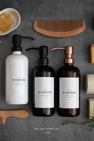 Glass Bottle | Custom Personalized Signature Collection Soap Dispensers