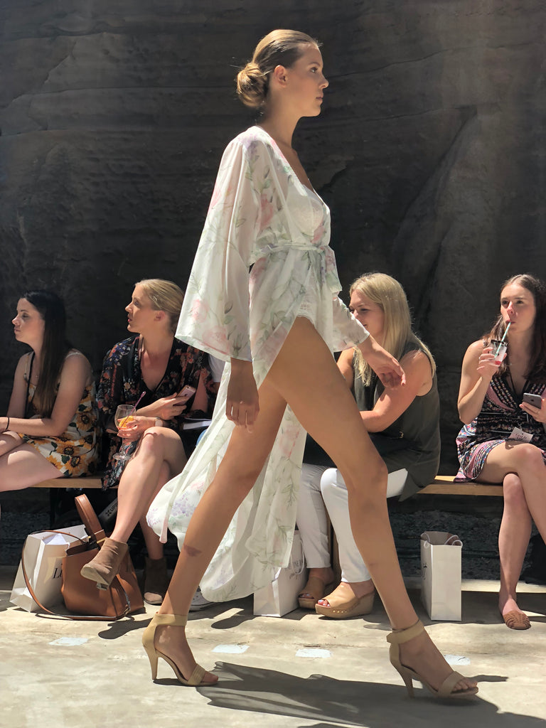 Homebodii's Sofia Chiffon Bridal Robe in the One Fine Day Fashion Show