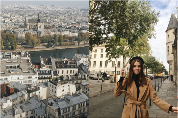 Paris skyline and streets