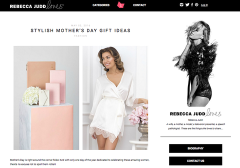 Rebecca Judd Loves Mother's Day post for homebodii