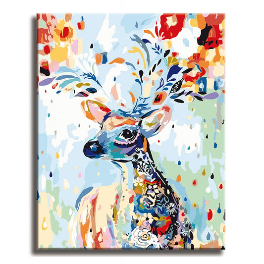 Colorful Giraffe Easy Paint by Numbers Kit for Adults Free Shipping From  California, USA 