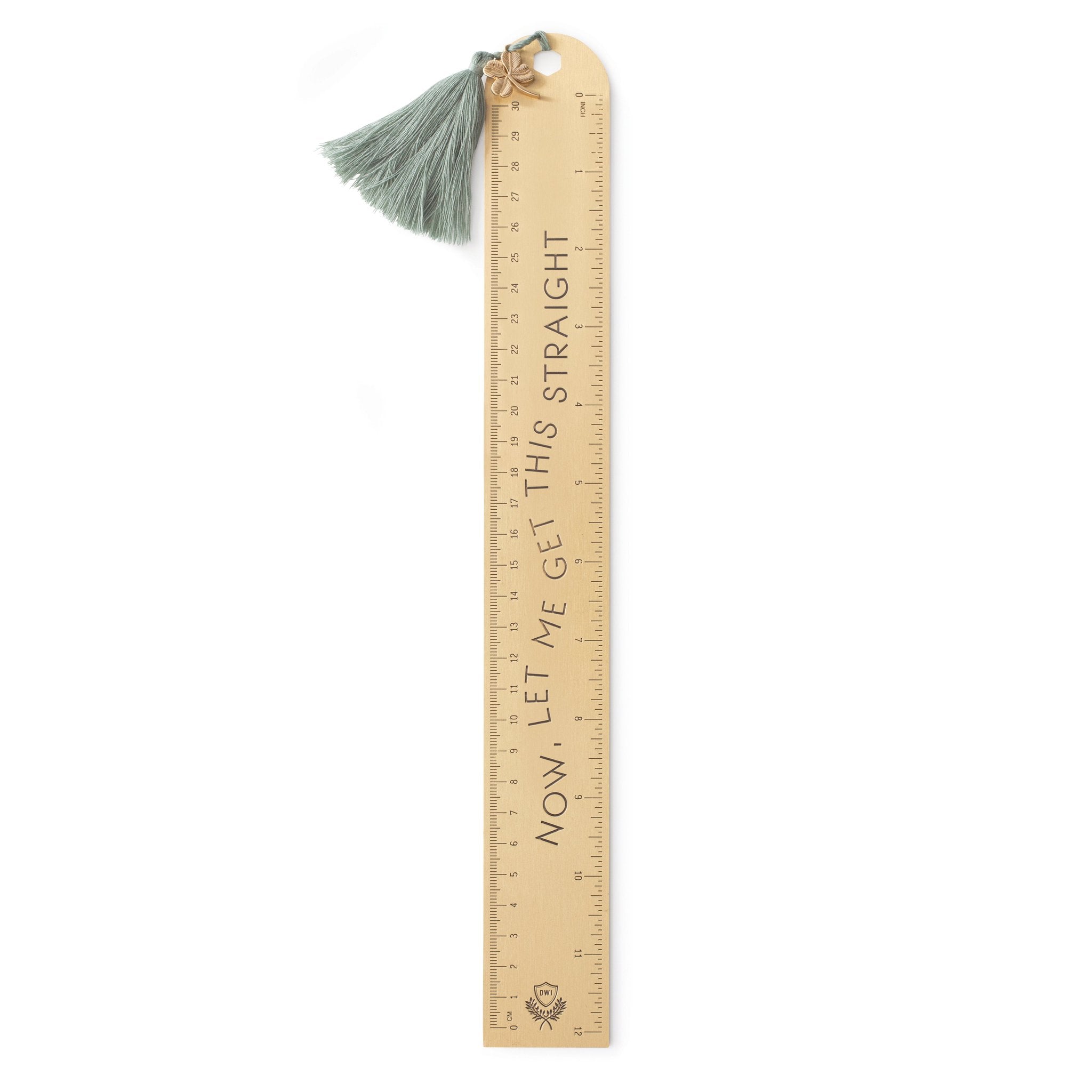 Let Me Get This Straight | Metal Ruler With Tassel