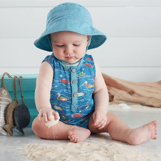 Mallard Pond Romper With Hat