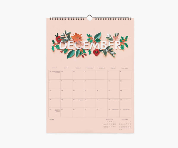 Rifle Paper Co 2021 Cut Paper Appointment Calendar LOCAL FIXTURE