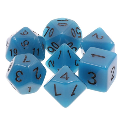 *discontinued* Glow in the Dark Blue RPG Dice Set