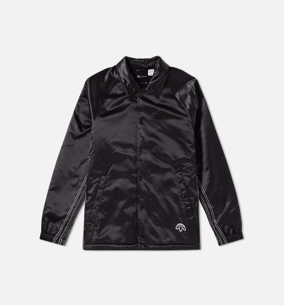 adidas satin coach jacket