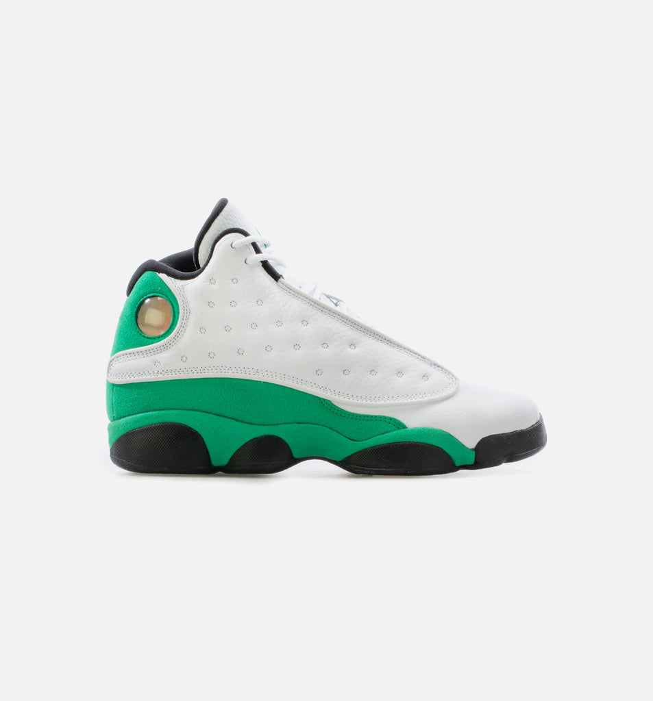 black and green jordan 13s