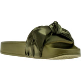 olive green fenty slides