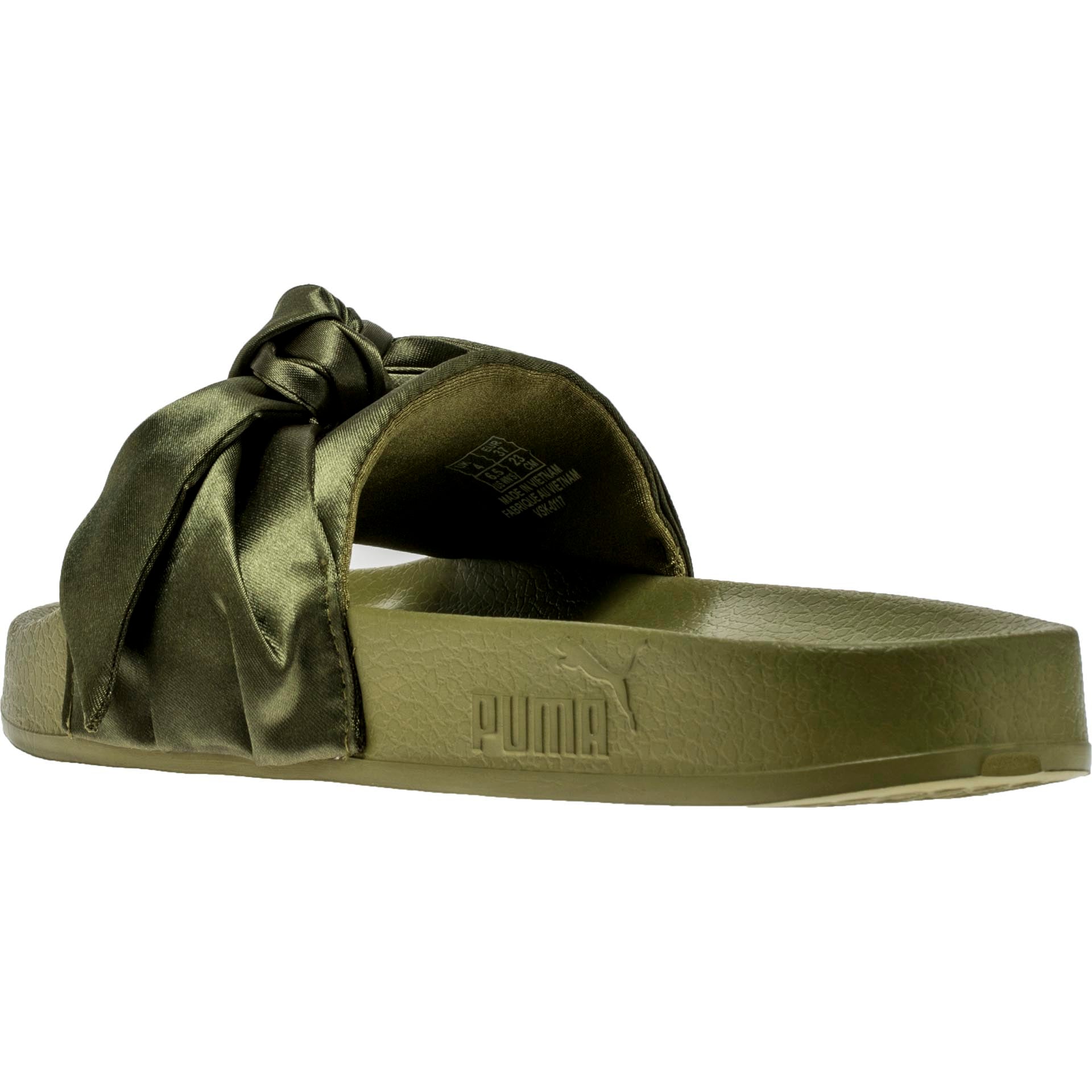 PUMA 365774 01 Puma Rihanna Fenty Bow Slides Women'S – Olive Green – ShopNiceKicks.com