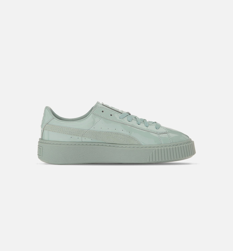 puma basket platform patent white