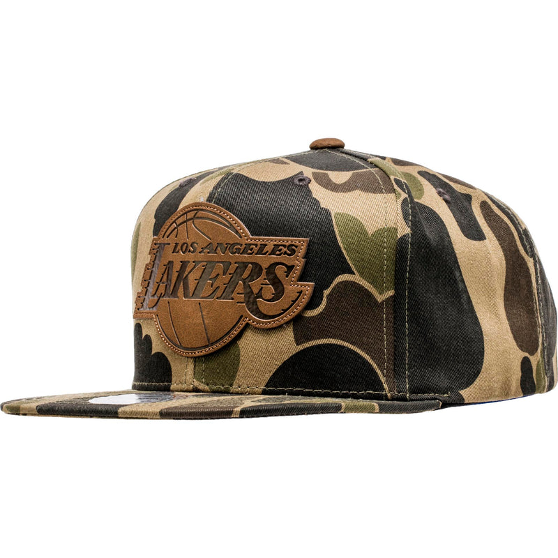 lakers camo snapback