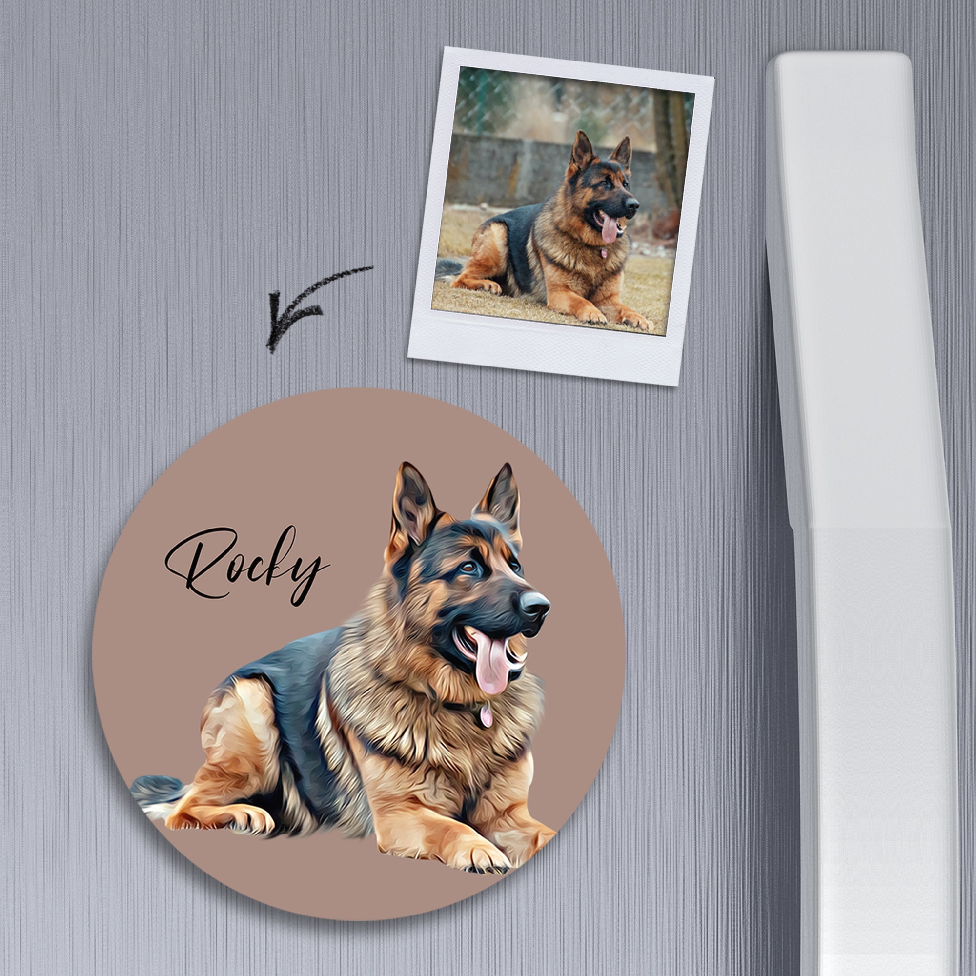 2 Pet Rear View Mirror Charm: Custom Illustrated Pet Portrait Dog Cat Etc.  -  Österreich