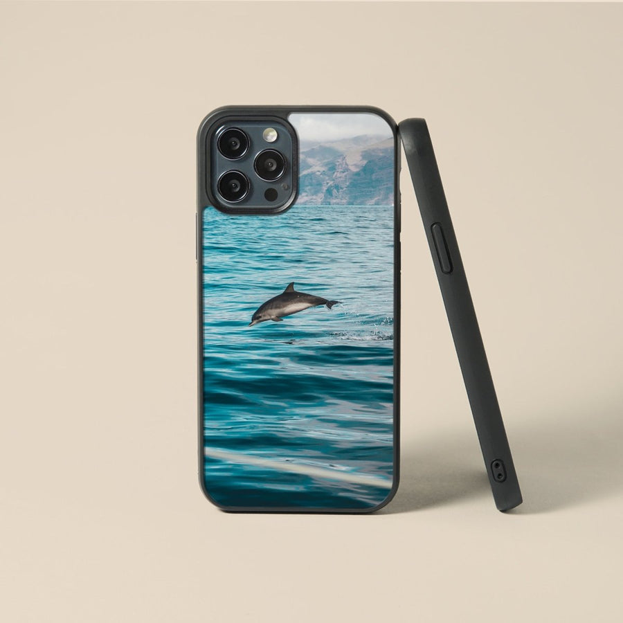 Dolphin - Glass Phone Case - cmzart