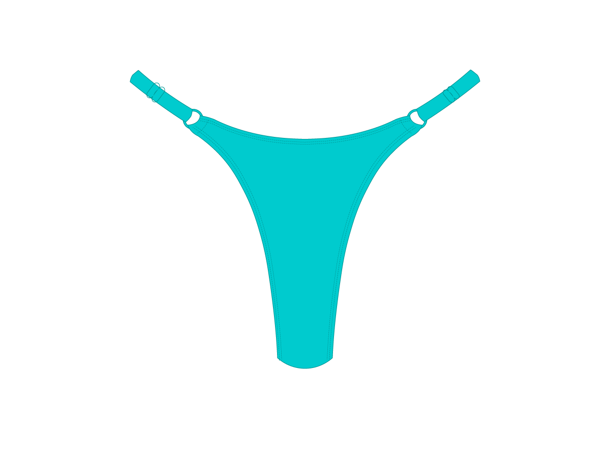 Cyan Bow Tie Bottoms