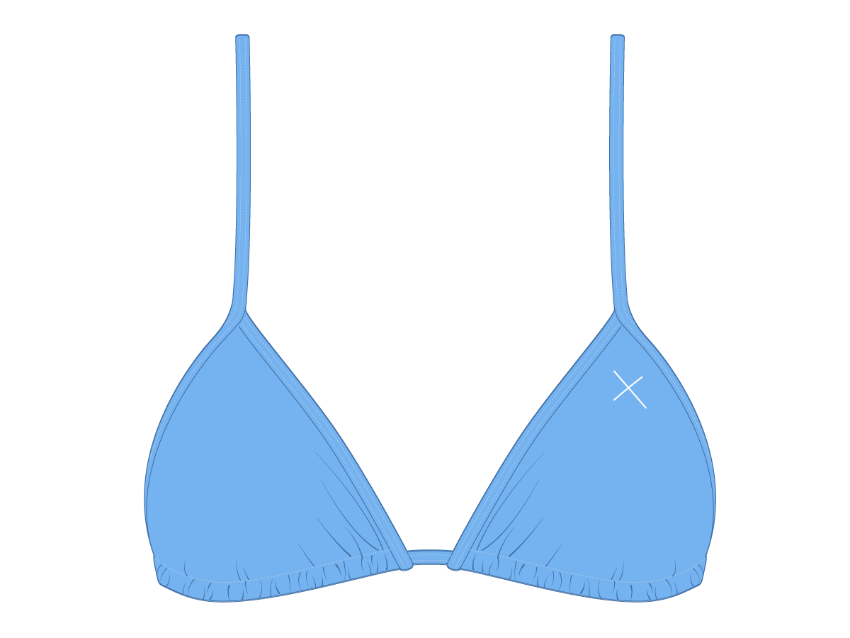 blue bikini top