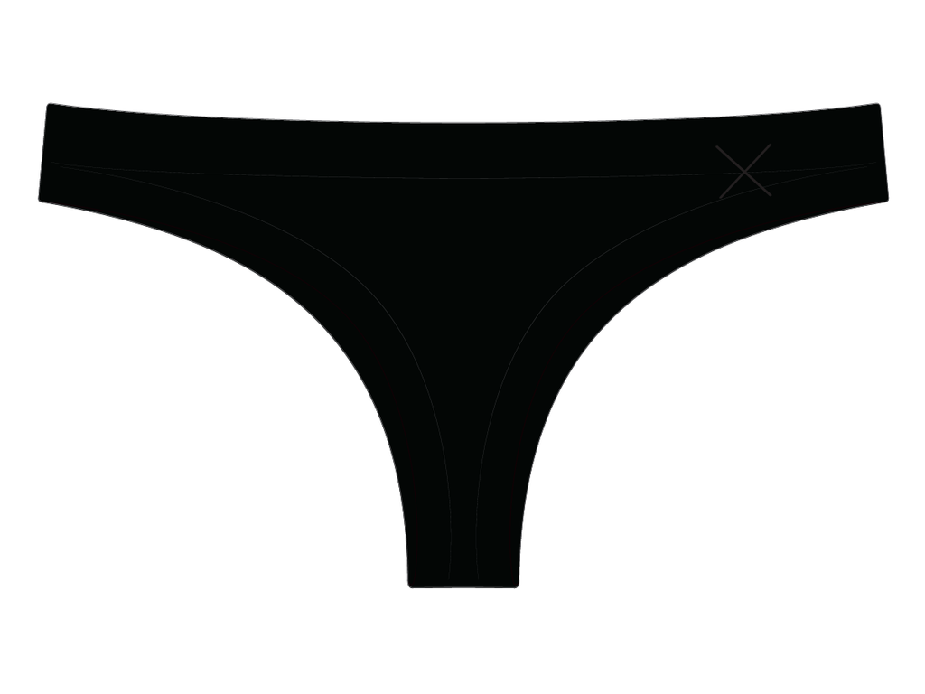 black seamless underwear