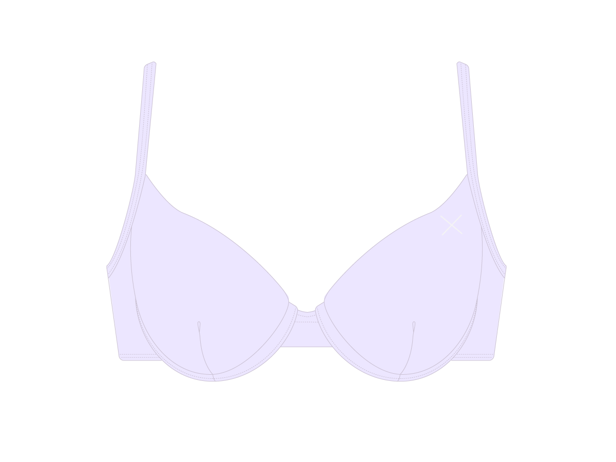 lavender bustier top