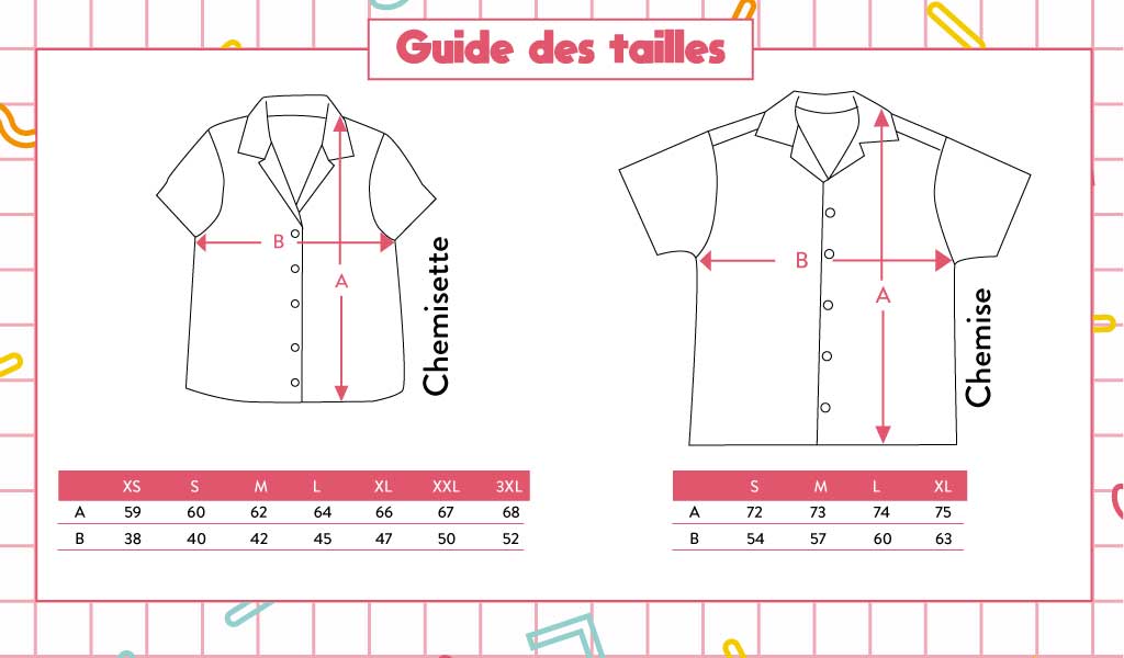 Guide tailles Chemises