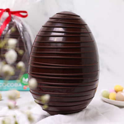 Vegan Dark Chocolate Salted Caramel Easter Egg with Drizzle